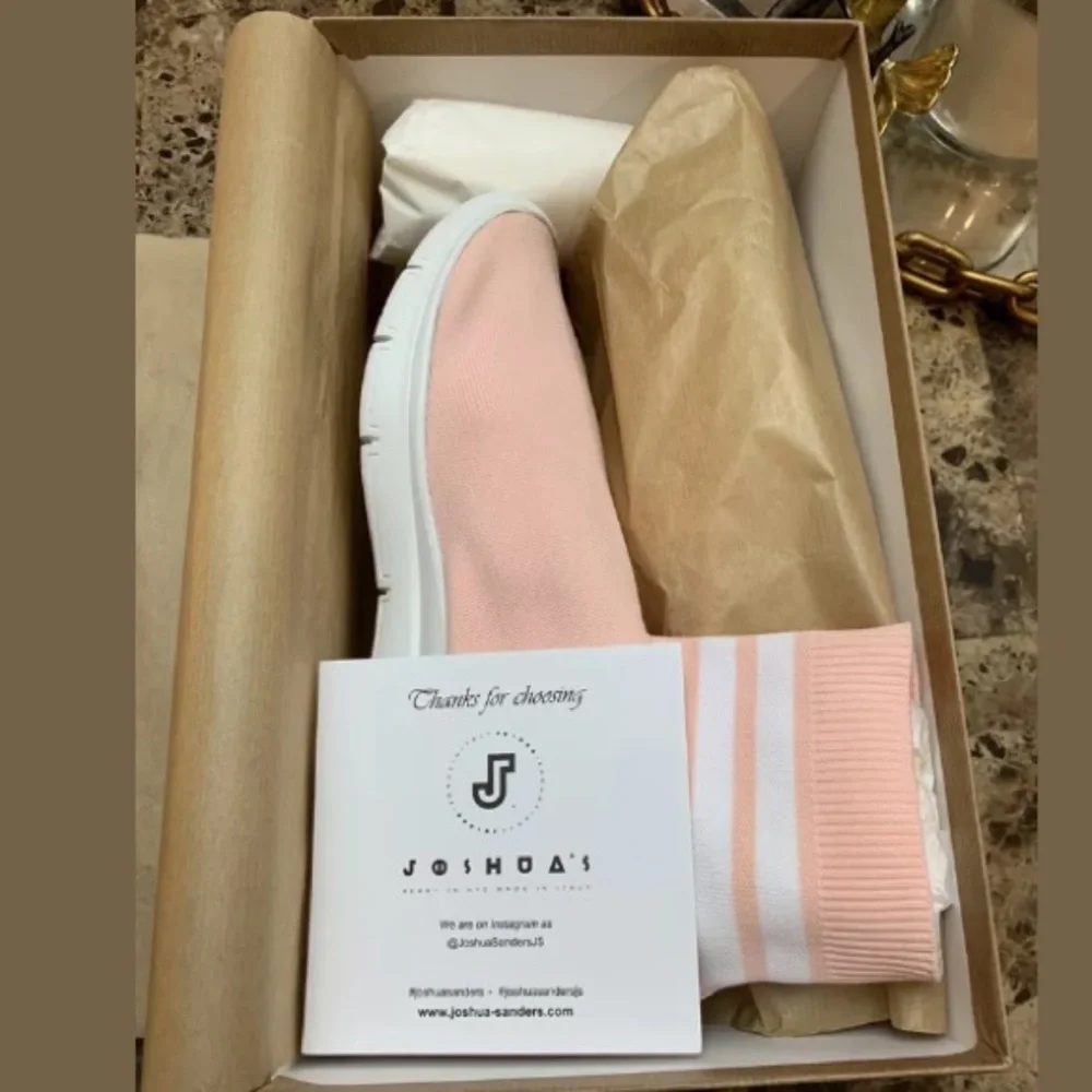 Joshua Sanders Jump High Top Sock Sneaker Pink - Picture 3 of 8